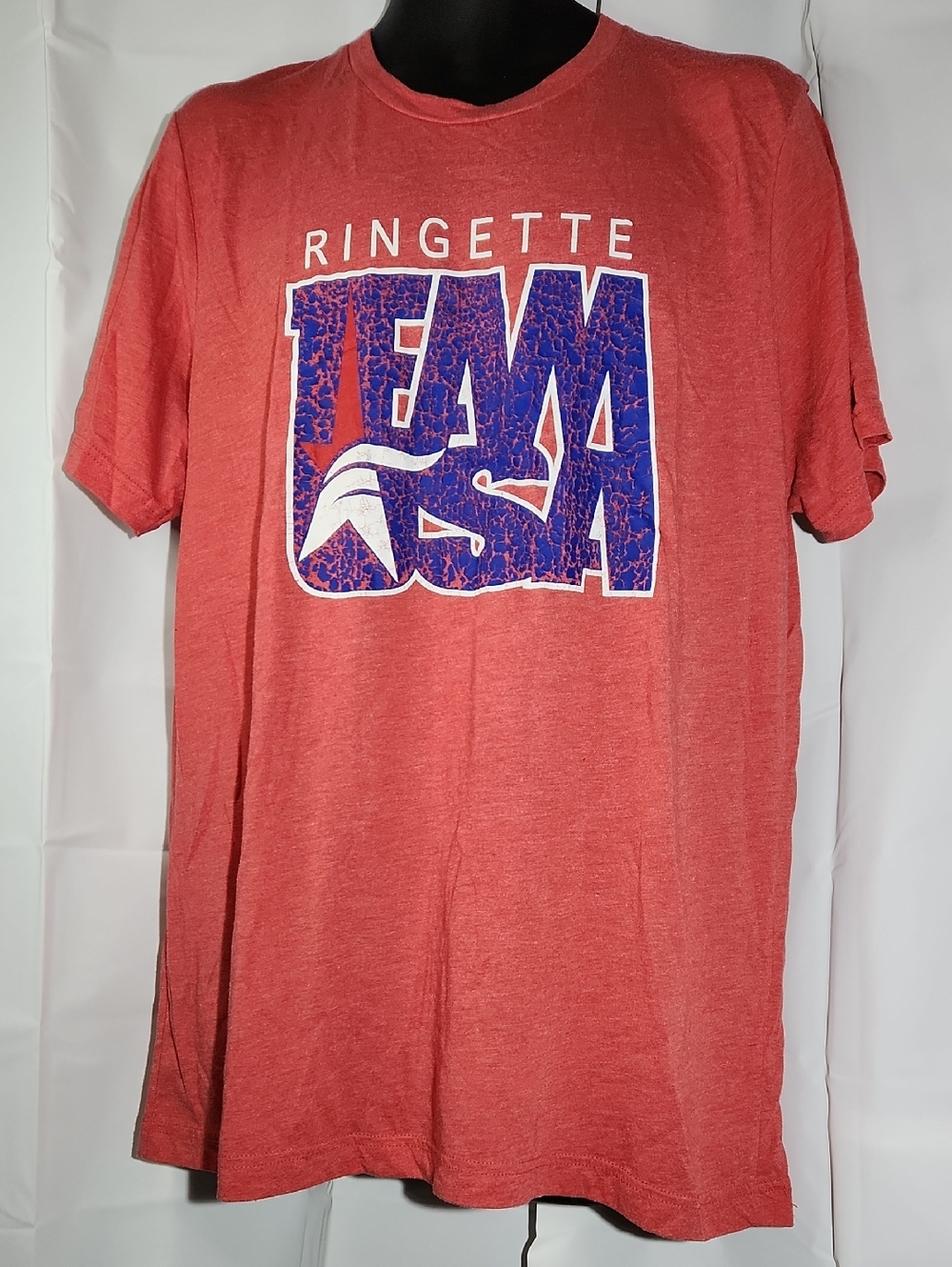 Canvas Red Ringette Team USA Graphic Tee (Well Loved) - Unisex XL
